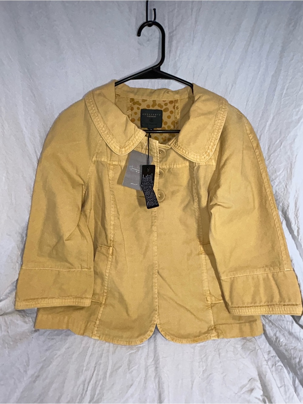 Sanctuary Clothing Yellow Women's Button-Front 3/4 Sleeve Jacket